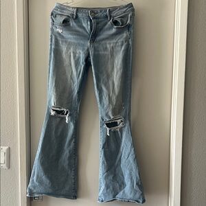 Women's Distressed Flare Jeans